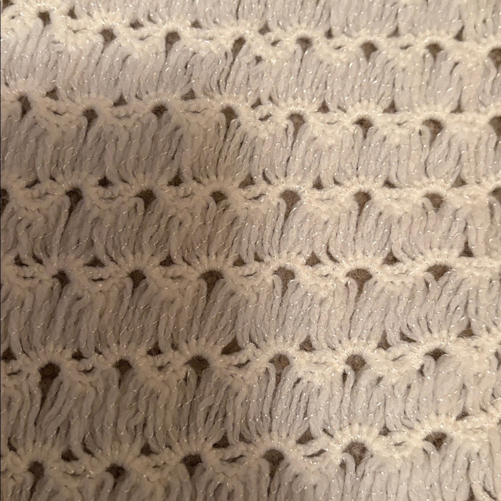 Vintage Handmade Crochet Blanket Yellow